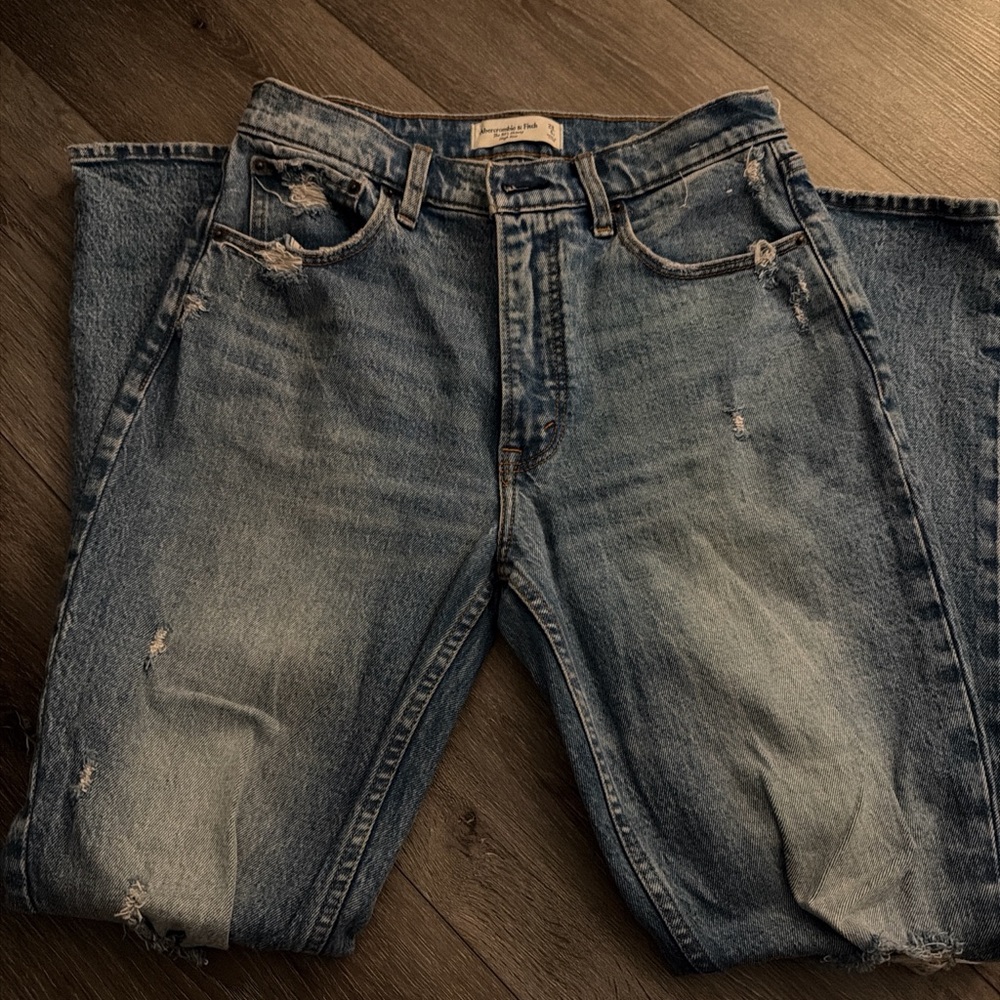 Classic Blue Distressed Men's Jeans